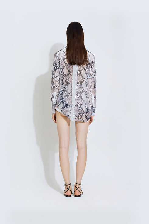 Bella Duchess Satin Shorts in Print